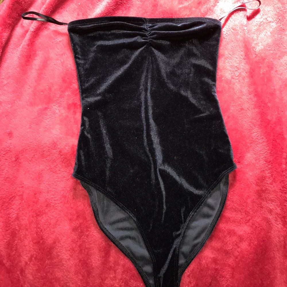 Forever 21 Velvet Sleeveless Bodysuit